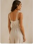 Vestido Midi Linho com Fenda